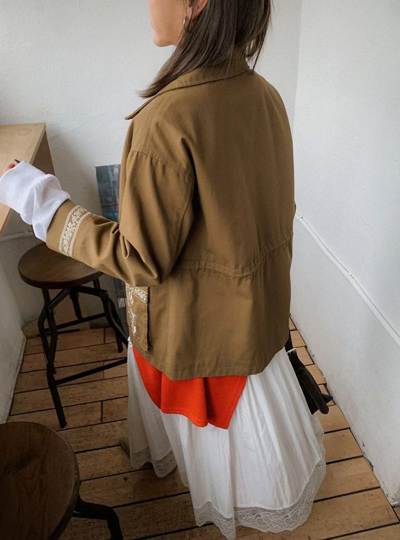 MARCIA-마샤-OT韓國東大門直郵女士新品休閑職業夾克刺繡MARCIA夾克