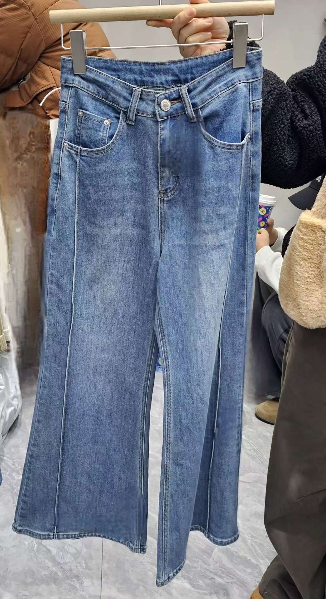 MARCIA-마샤-OT韓國代購女士新款職業26春夏牛仔褲喇叭MARCIA牛仔褲圖色1