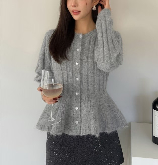 MARCIA-마샤-OT韓國代購女士新品熱賣針織衫喇叭形開衫MARCIA針織衫