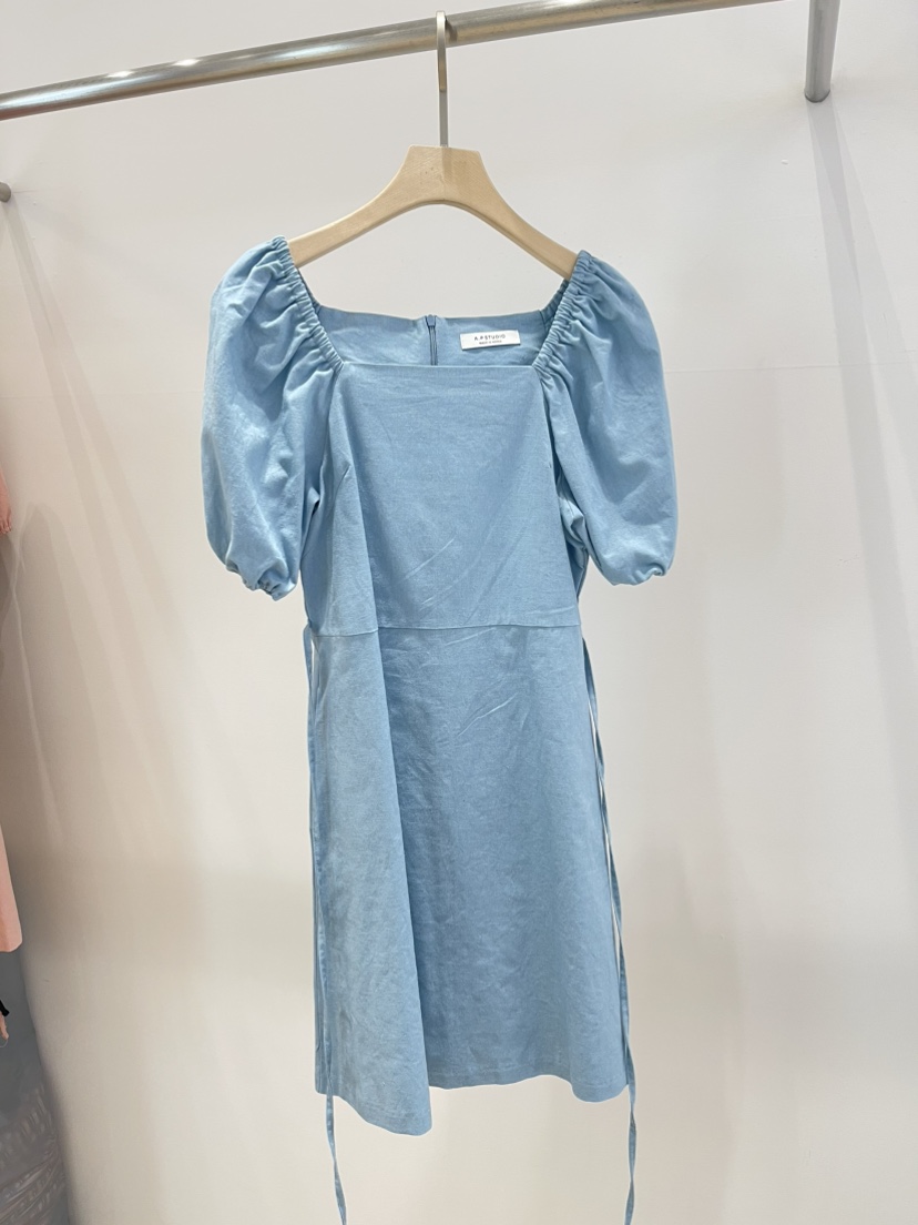 A P-STUDIO韓國東大門代購女裝新品熱賣休閑連衣裙亞麻A P-STUDIO連衣裙圖色2