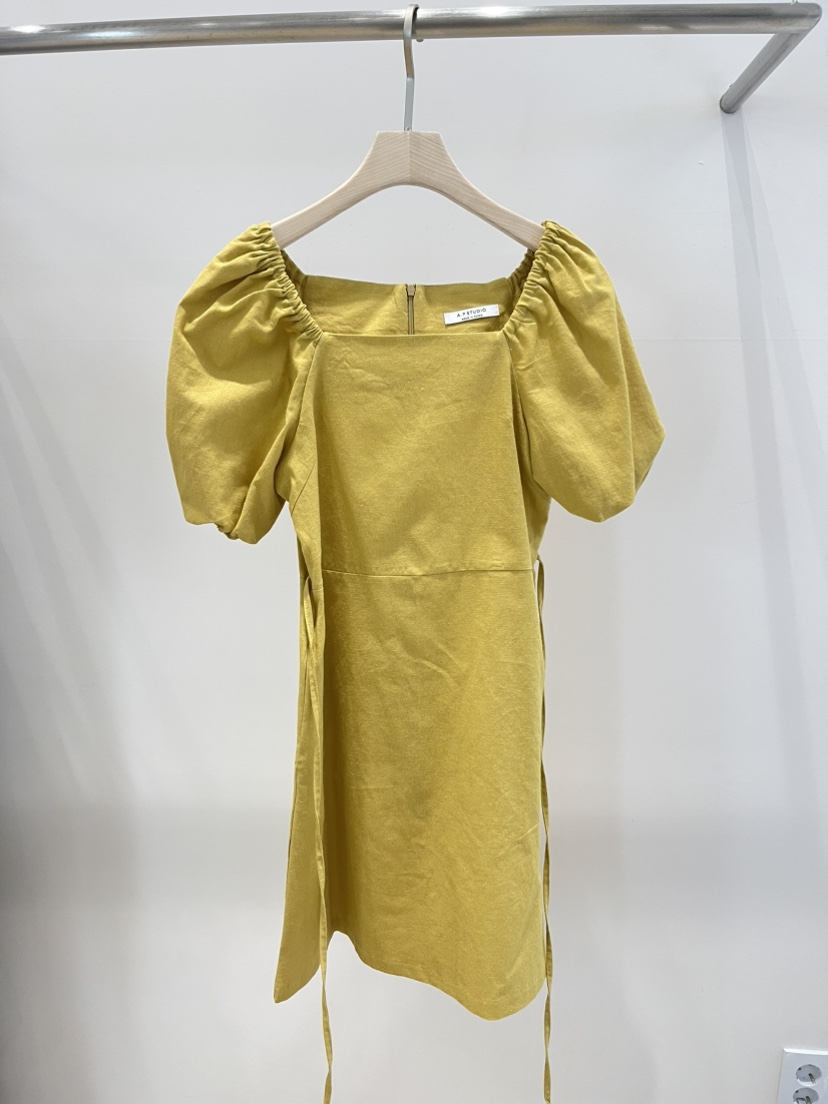 A P-STUDIO韓國東大門代購女裝新品熱賣休閑連衣裙亞麻A P-STUDIO連衣裙圖色3
