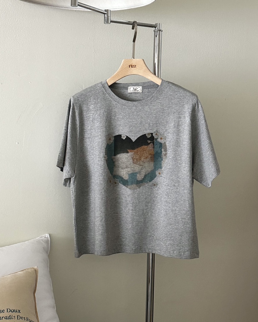 FIZZ韓國代購女士新款推薦人氣休閑熱賣時尚26春夏職業T恤FIZZT恤圖色2