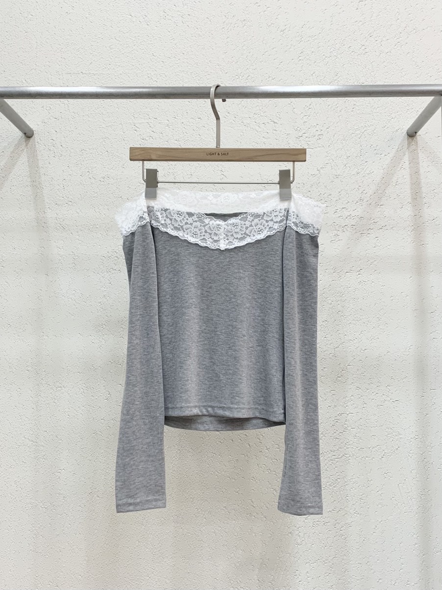 LIGHT AND SALT韓國直郵實拍女裝新品時尚休閑職業長袖T恤LIGHT AND SALT長袖T恤圖色2