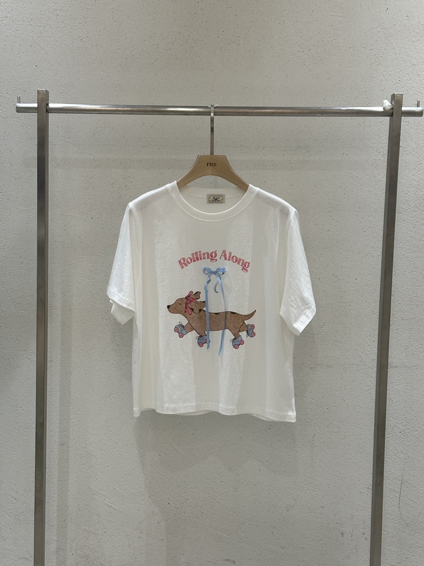 FIZZ韓國東大門代購女裝新款人氣熱賣休閑職業推薦時尚T恤FIZZT恤圖色1