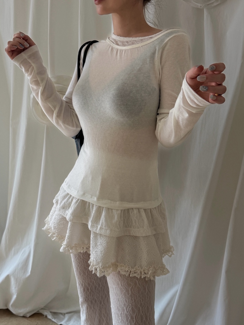 81 MARKET-L韓國直郵實拍女士新款26春夏休閑推薦長袖T恤81 MARKET-L長袖T恤