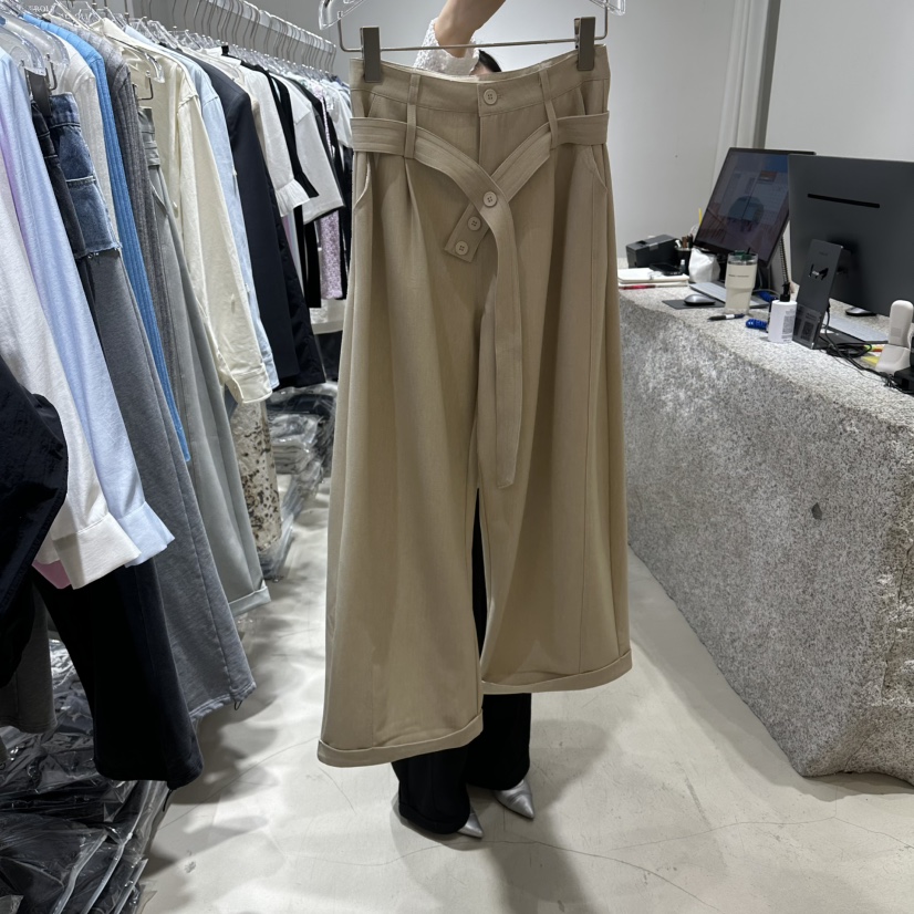 NEROLI 36韓國直郵實拍女士新品推薦人氣26春夏休閑褲含腰帶NEROLI 36休閑褲圖色1