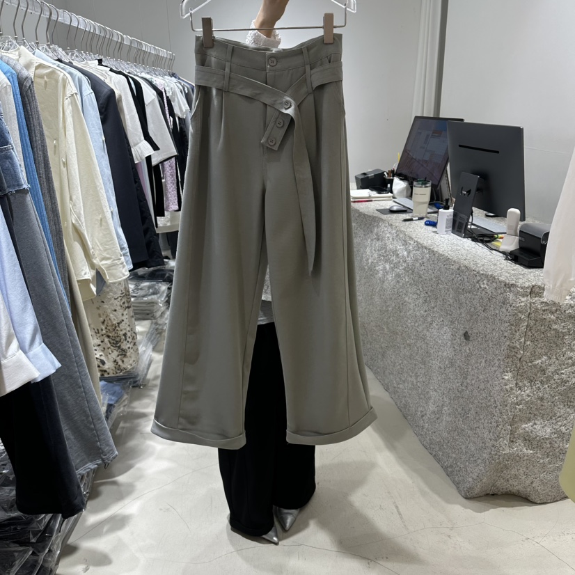 NEROLI 36韓國直郵實拍女士新品推薦人氣26春夏休閑褲含腰帶NEROLI 36休閑褲圖色2