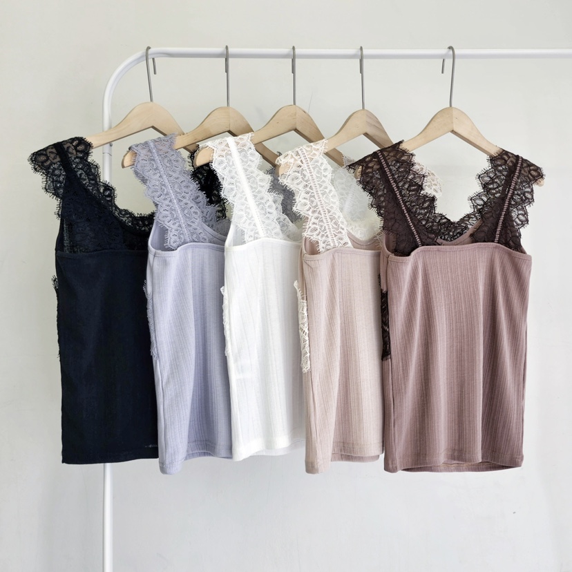 LA BLOOM韓國直郵實拍女裝新品熱賣時尚職業吊帶背心蕾絲La Bloom吊帶/背心