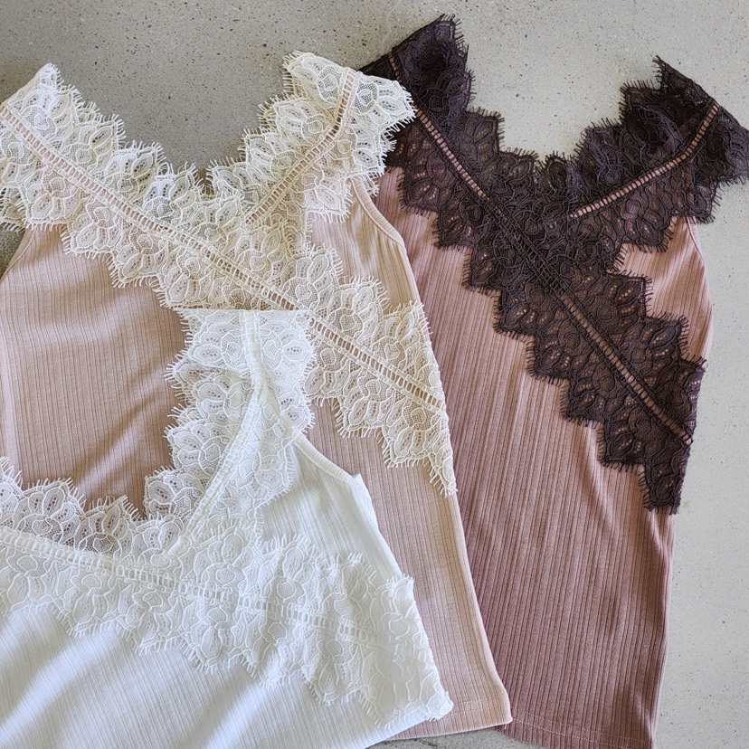 LA BLOOM韓國直郵實拍女裝新品熱賣時尚職業吊帶背心蕾絲La Bloom吊帶/背心