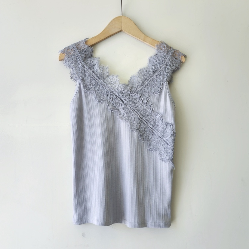 LA BLOOM韓國直郵實拍女裝新品熱賣時尚職業吊帶背心蕾絲La Bloom吊帶/背心圖色4