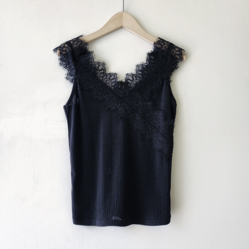 LA BLOOM韓國直郵實拍女裝新品熱賣時尚職業吊帶背心蕾絲La Bloom吊帶/背心圖色5