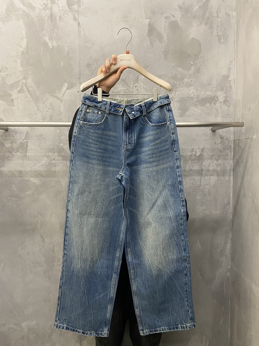 THE VETIVER-A韓國東大門代購女士新品職業26春夏牛仔褲VETIVER牛仔褲圖色1