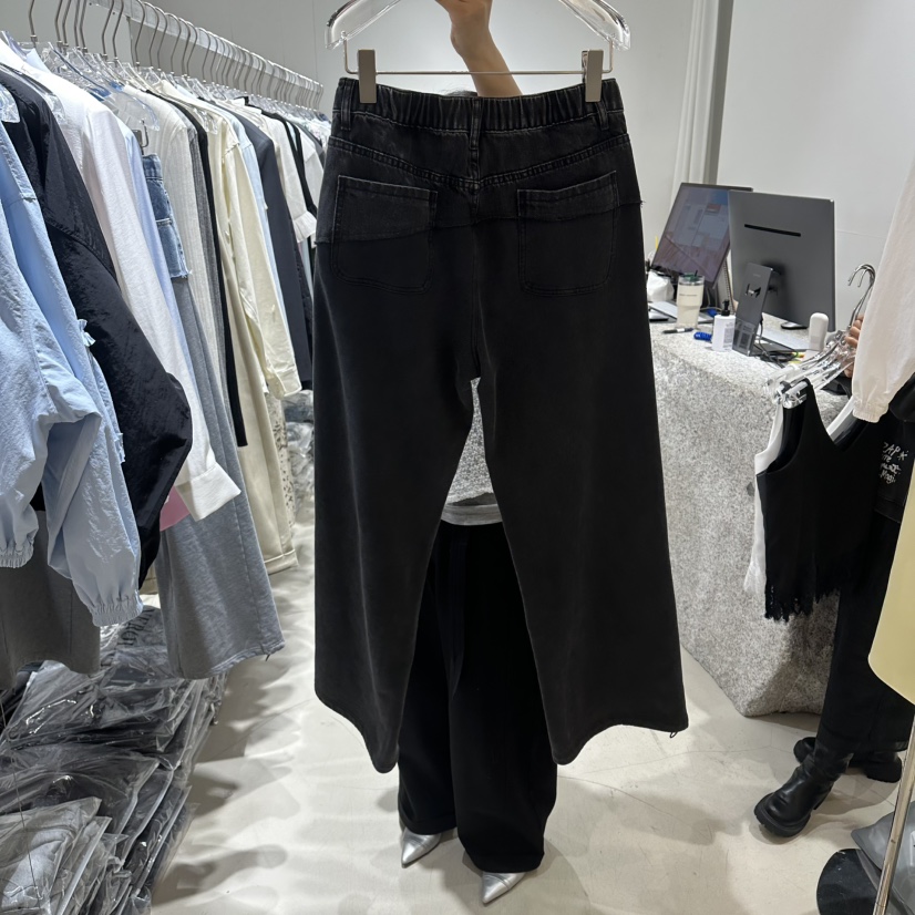 NEROLI 36韓國直郵實拍女士新款26春夏休閑褲毛圈布混紡NEROLI 36休閑褲