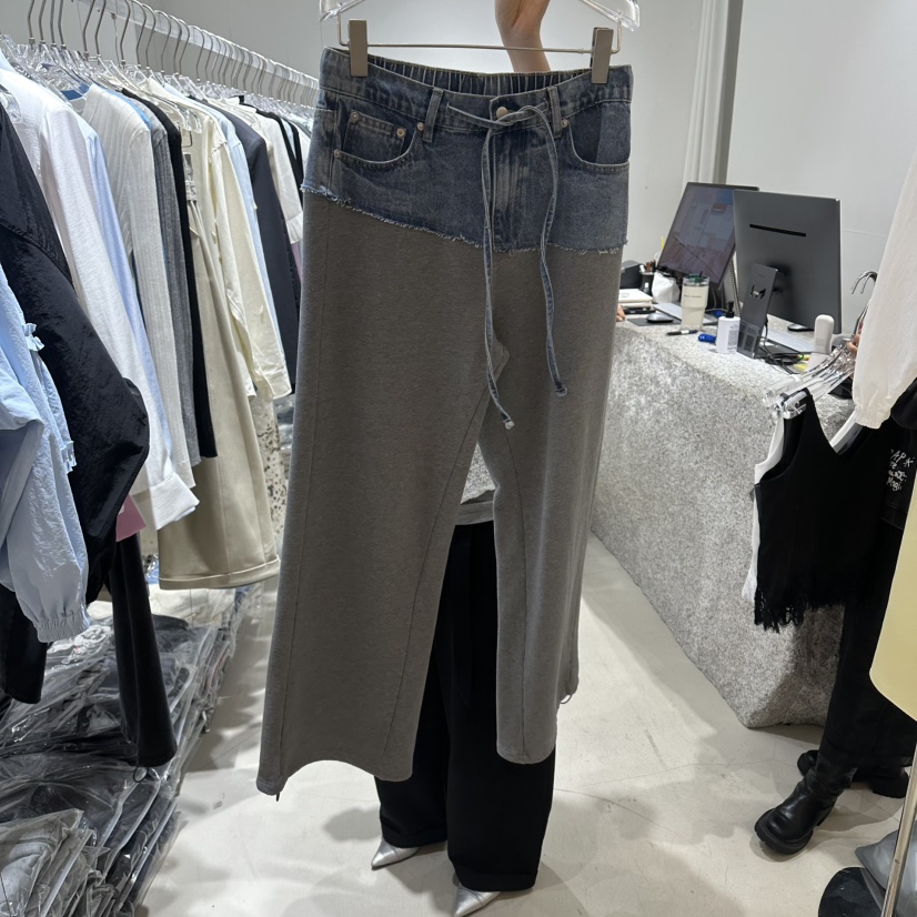 NEROLI 36韓國直郵實拍女士新款26春夏休閑褲毛圈布混紡NEROLI 36休閑褲圖色1