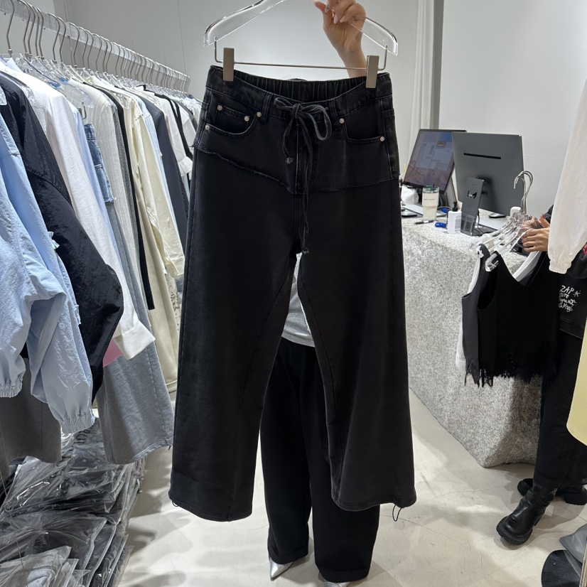 NEROLI 36韓國直郵實拍女士新款26春夏休閑褲毛圈布混紡NEROLI 36休閑褲圖色2