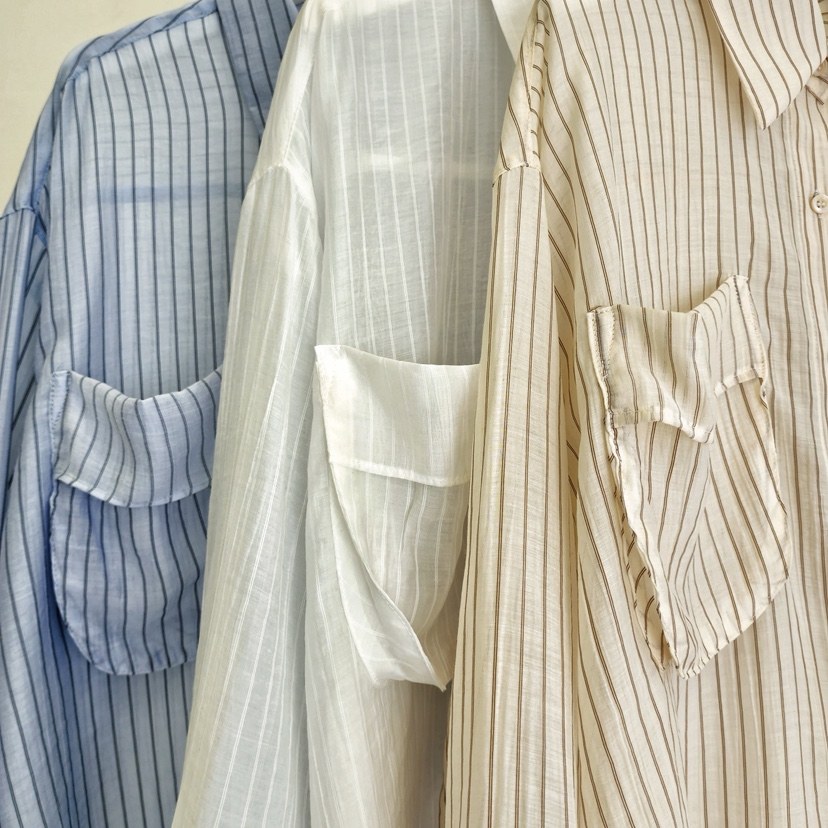 LA BLOOM韓國東大門直郵女士新款26春夏人氣襯衫蕾絲衫口袋La Bloom襯衫/蕾絲衫