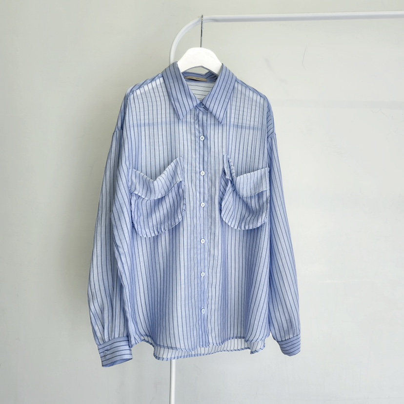 LA BLOOM韓國東大門直郵女士新款26春夏人氣襯衫蕾絲衫口袋La Bloom襯衫/蕾絲衫圖色3