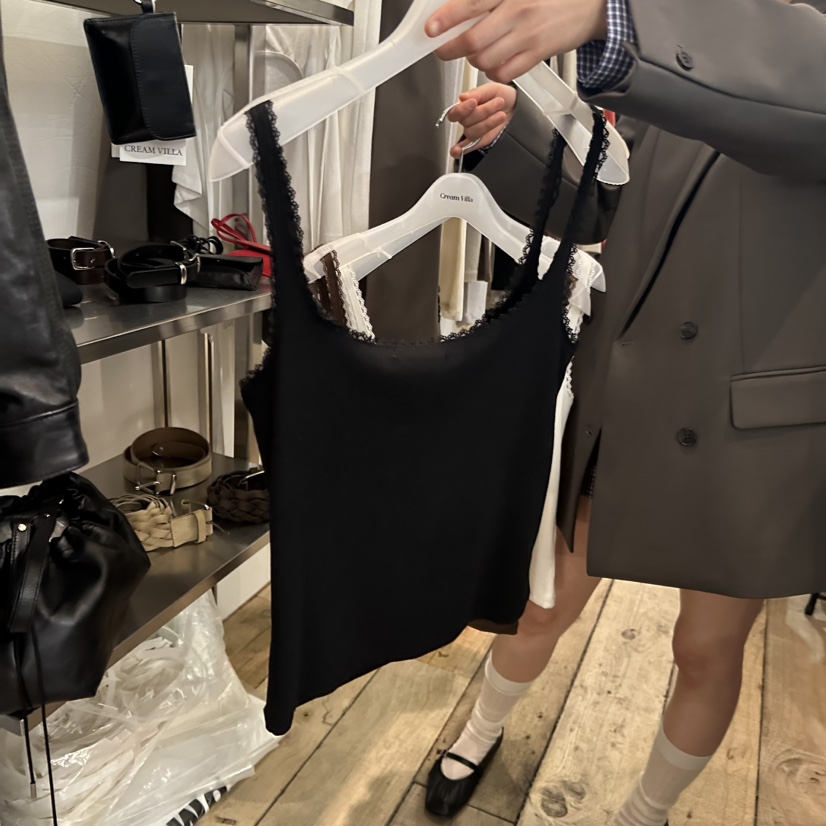 CREAM VILLA韓國東大門代購女裝新品26春夏吊帶背心CREAMVILLA吊帶/背心