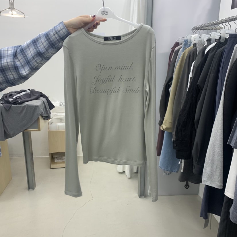 STAINLESS韓國東大門代購女士新品休閑推薦職業時尚長袖T恤STAINLESS長袖T恤圖色2