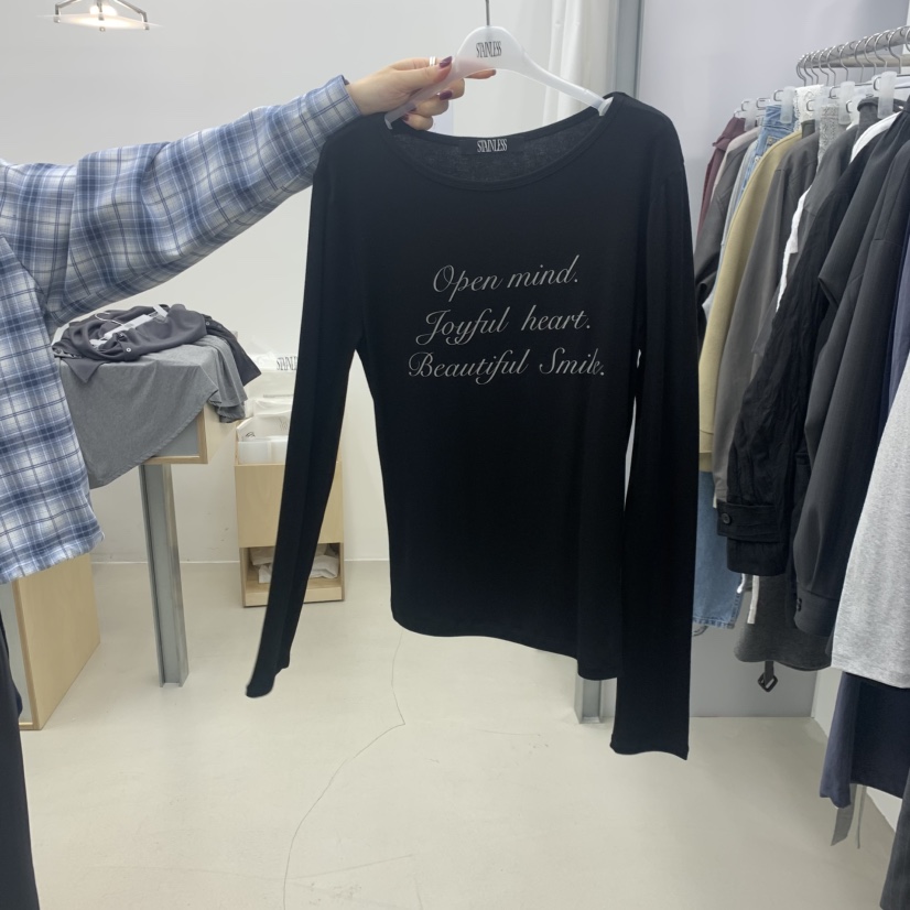 STAINLESS韓國東大門代購女士新品休閑推薦職業時尚長袖T恤STAINLESS長袖T恤圖色3