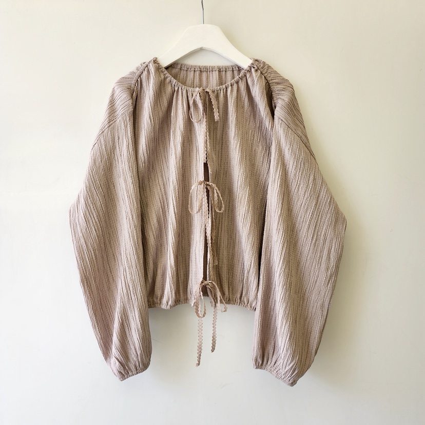 LA BLOOM韓國直郵實拍女裝新品人氣時尚襯衫蕾絲衫褶皺開衫La Bloom襯衫/蕾絲衫圖色3