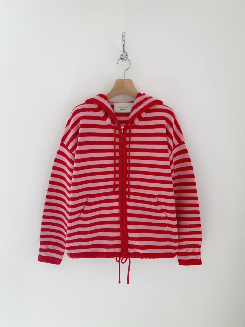 COURGETTE韓國直郵女裝新品人氣休閑推薦針織衫連帽衫拉鏈COURGETTE針織衫圖色1