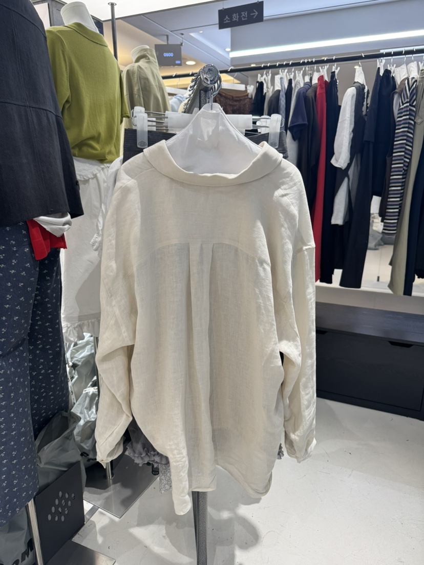 OLI SEOUL韓國直郵女士新品休閑熱賣襯衫蕾絲衫絲質亞麻OLI SEOUL襯衫/蕾絲衫