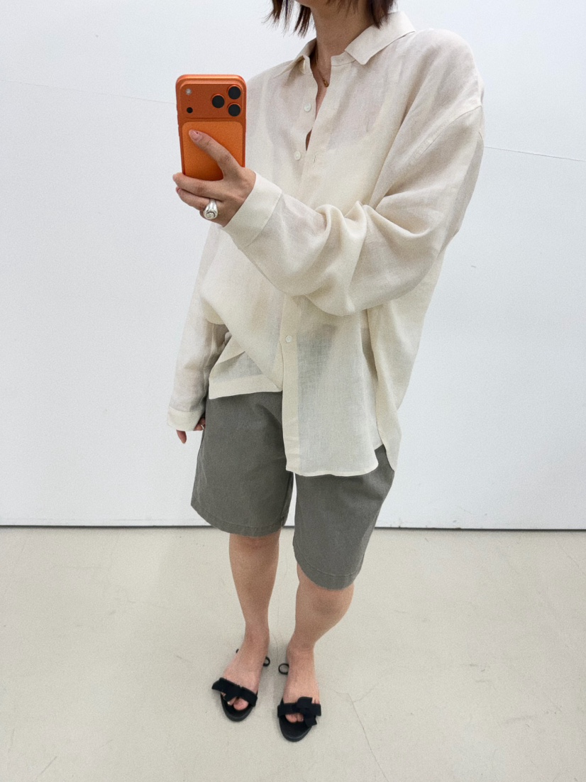 OLI SEOUL韓國直郵女士新品休閑熱賣襯衫蕾絲衫絲質亞麻OLI SEOUL襯衫/蕾絲衫