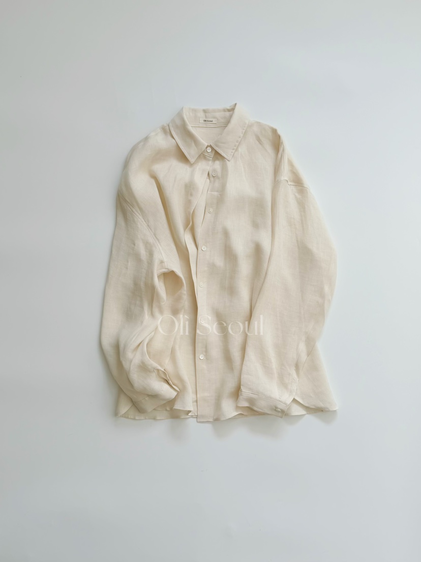 OLI SEOUL韓國直郵女士新品休閑熱賣襯衫蕾絲衫絲質亞麻OLI SEOUL襯衫/蕾絲衫圖色1