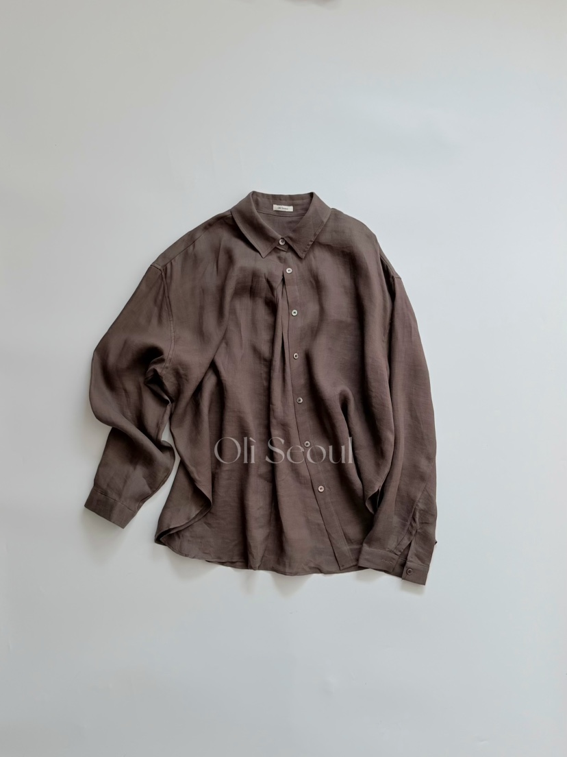 OLI SEOUL韓國直郵女士新品休閑熱賣襯衫蕾絲衫絲質亞麻OLI SEOUL襯衫/蕾絲衫圖色2