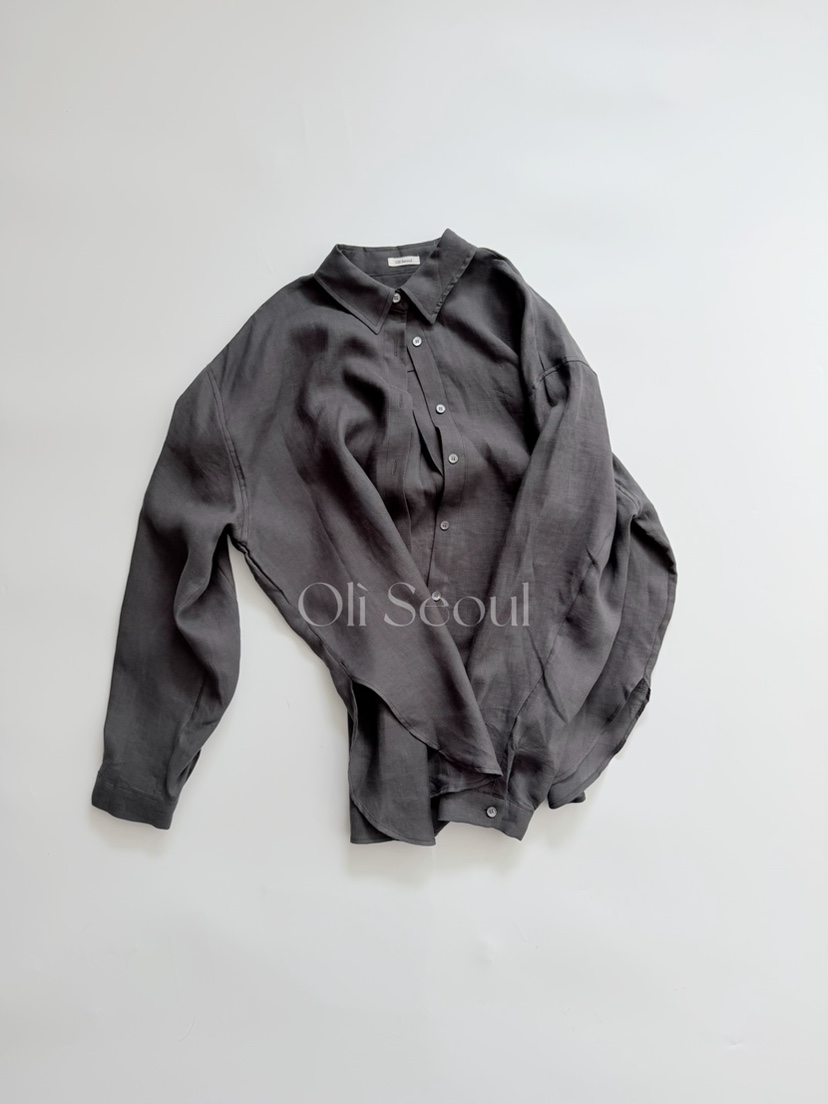 OLI SEOUL韓國直郵女士新品休閑熱賣襯衫蕾絲衫絲質亞麻OLI SEOUL襯衫/蕾絲衫圖色3