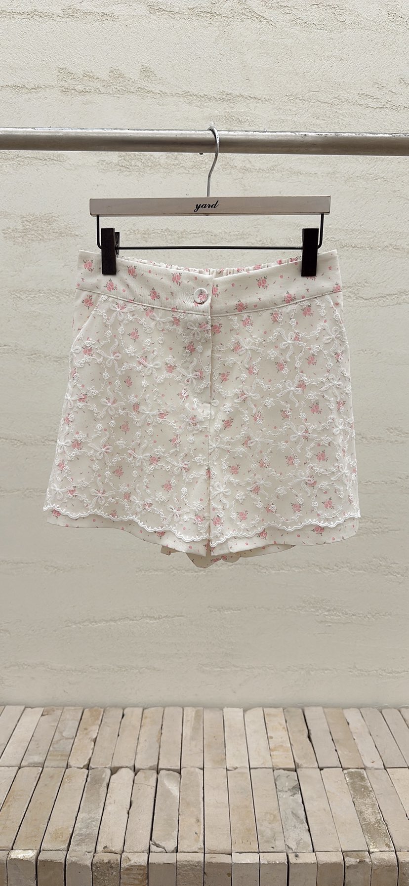 YARD韓國直郵女裝新品熱賣推薦26春夏時尚人氣休閑短褲刺繡YARD短褲圖色1