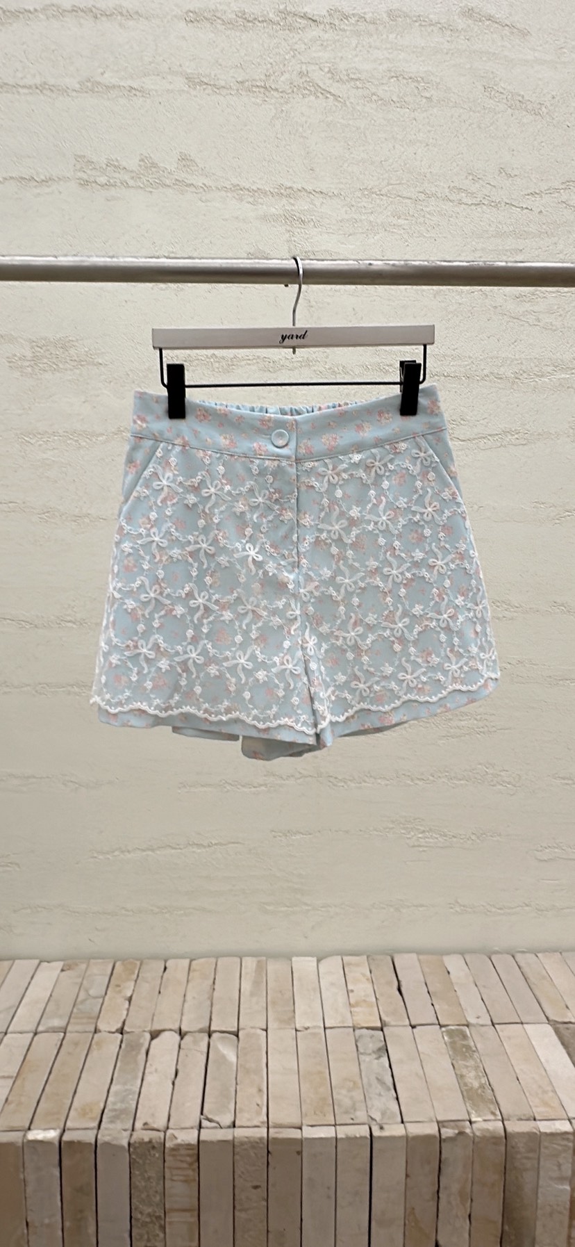 YARD韓國直郵女裝新品熱賣推薦26春夏時尚人氣休閑短褲刺繡YARD短褲圖色2