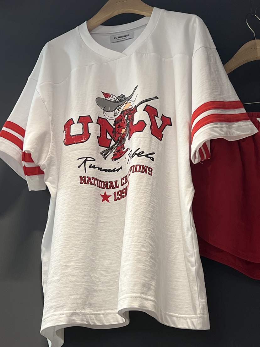 EL BOSQUE韓國直郵實拍女士新品時尚人氣休閑熱賣26春夏T恤EL BOSQUET恤圖色1