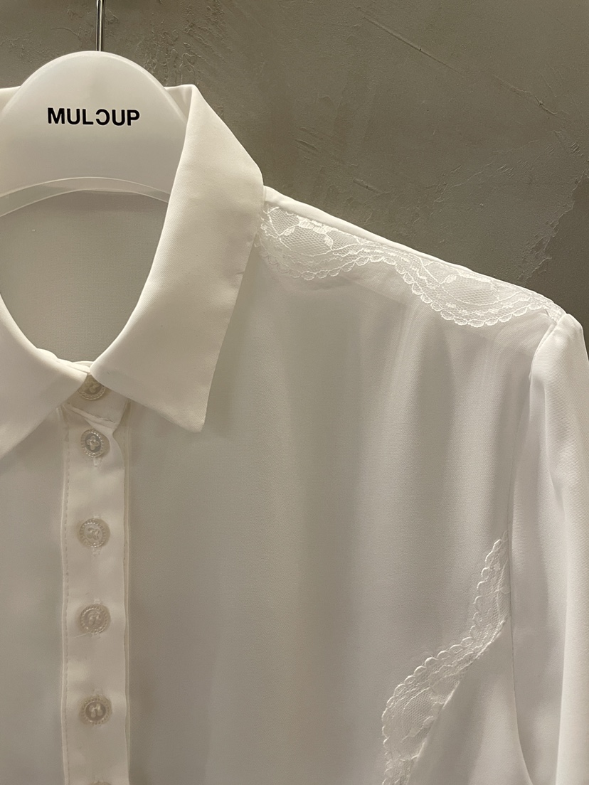 MULCUP韓國東大門直郵女士新款休閑推薦人氣時尚襯衫蕾絲衫MULCUP襯衫/蕾絲衫