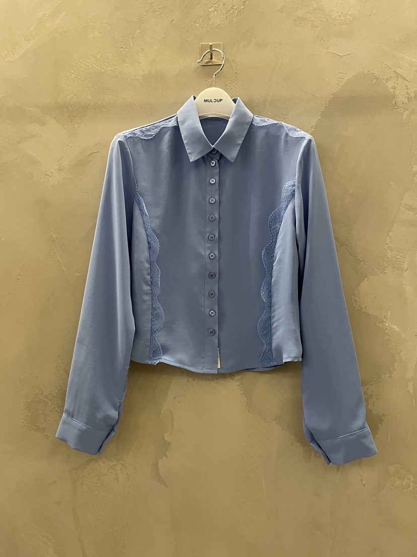 MULCUP韓國東大門直郵女士新款休閑推薦人氣時尚襯衫蕾絲衫MULCUP襯衫/蕾絲衫圖色1