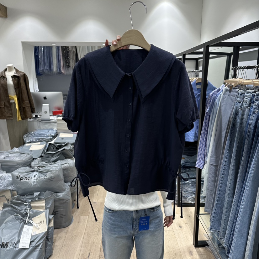 BRUNI/RICOTTA韓國代購女士新品休閑職業時尚襯衫蕾絲衫BRUNI/RICOTTA襯衫/蕾絲衫圖色2