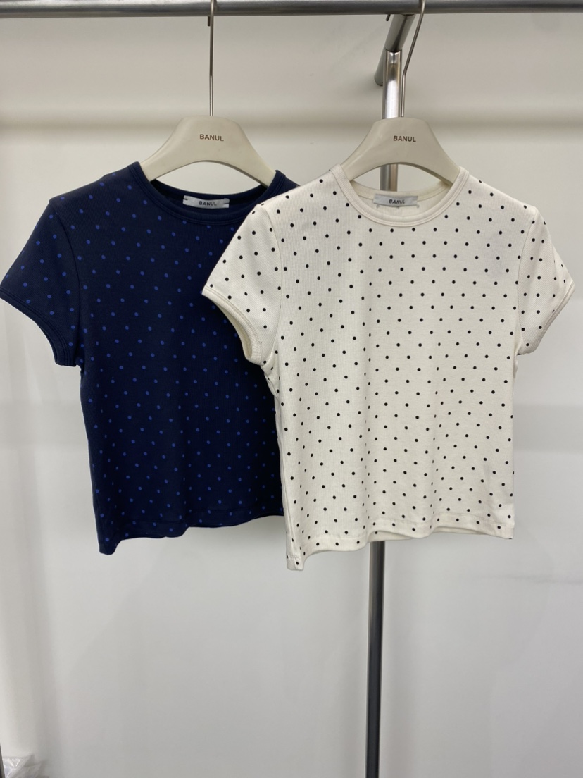 BANUL韓國直郵女裝新款時尚26春夏休閑熱賣人氣推薦T恤羅紋BANULT恤