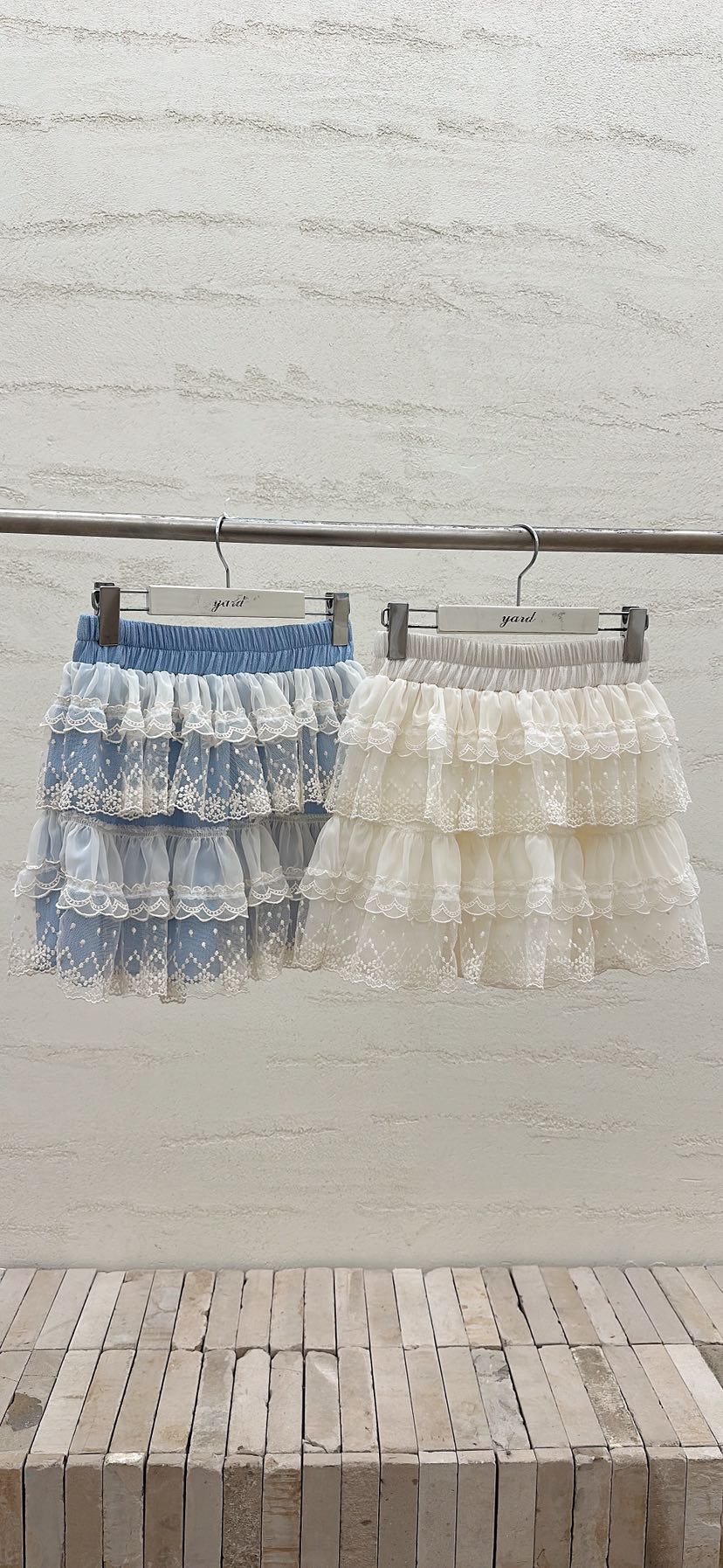 YARD韓國直郵實拍女裝新款人氣26春夏熱賣推薦短裙刺繡雪紡YARD短裙