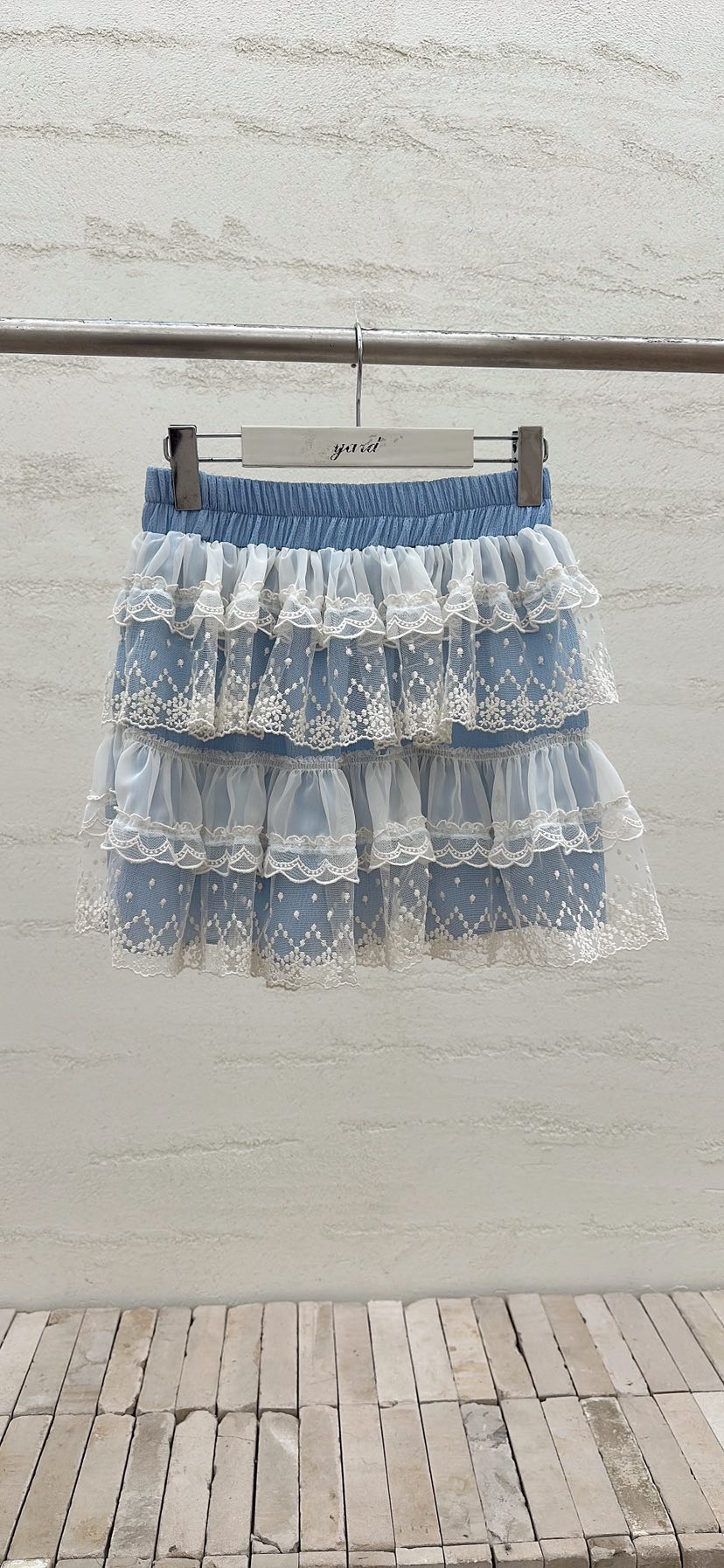 YARD韓國直郵實拍女裝新款人氣26春夏熱賣推薦短裙刺繡雪紡YARD短裙圖色2