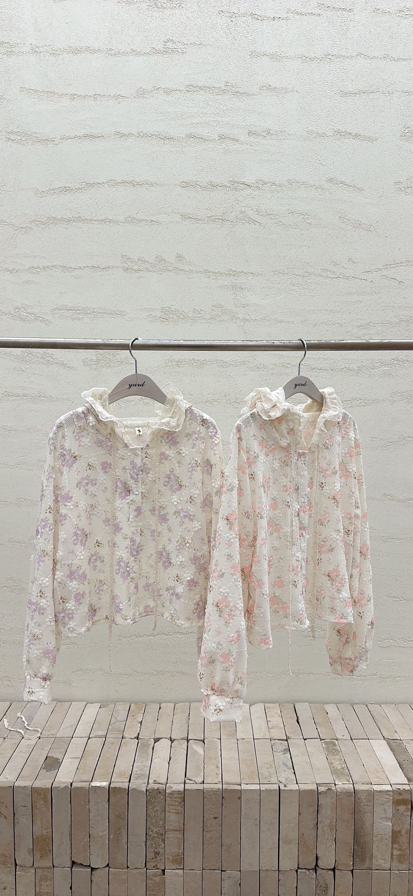 YARD韓國代購女裝新品職業26春夏推薦熱賣襯衫蕾絲衫刺繡YARD襯衫/蕾絲衫