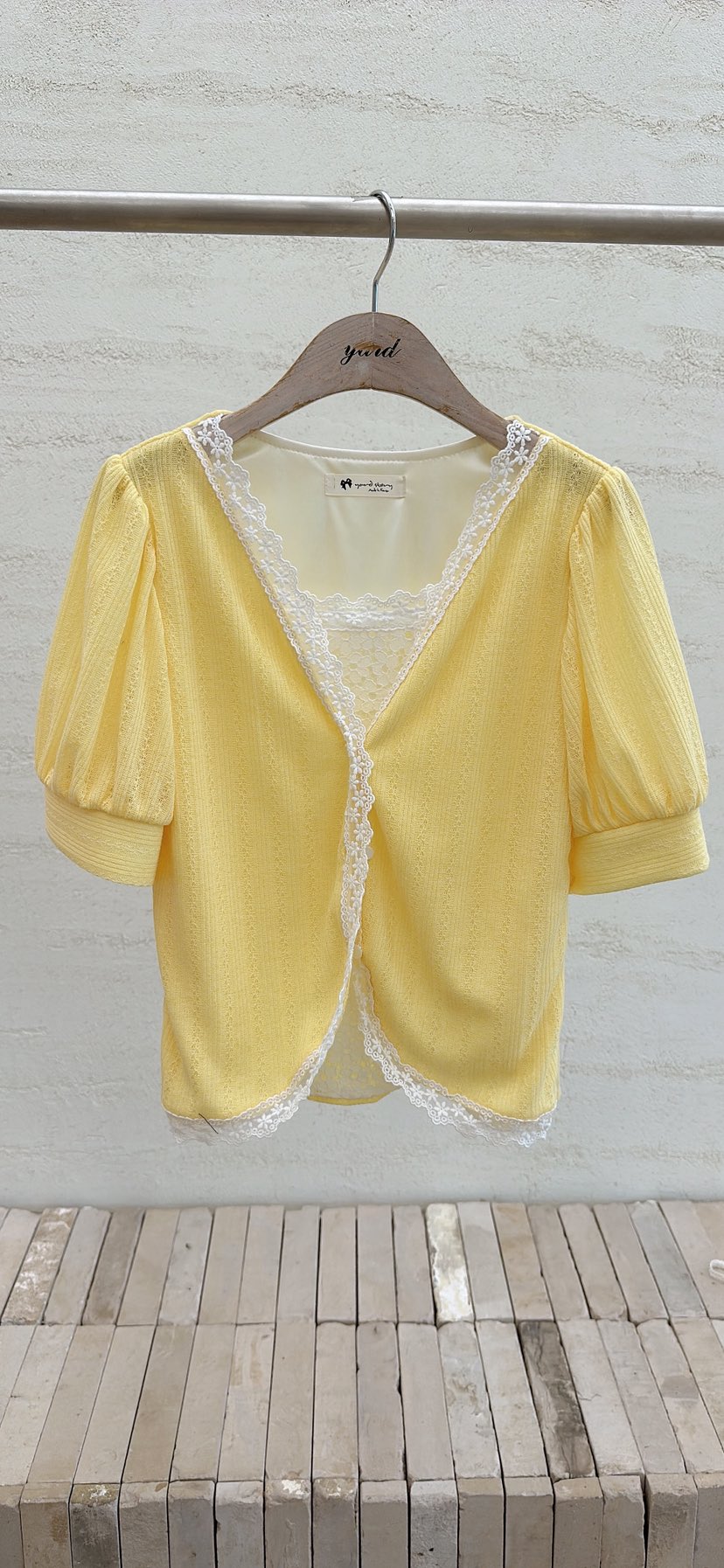 YARD韓國代購女裝新品推薦職業26春夏時尚人氣針織衫蕾絲YARD針織衫圖色1