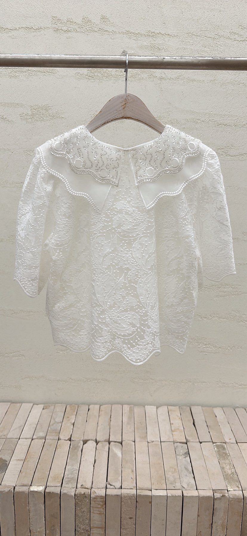 YARD韓國直郵實拍女裝新品休閑26春夏襯衫蕾絲衫刺繡繡花YARD襯衫/蕾絲衫