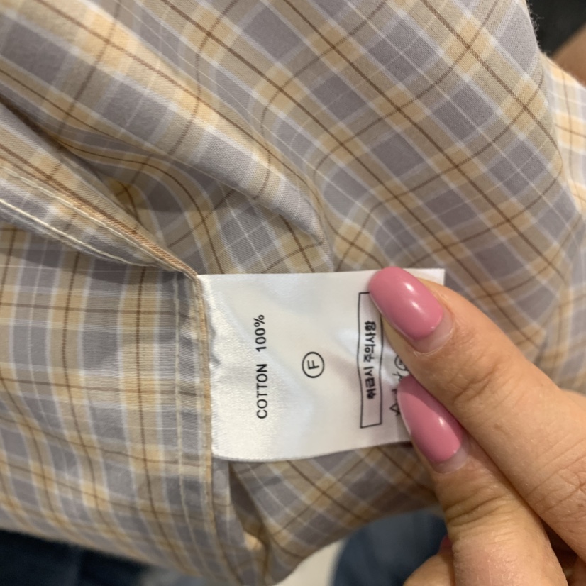 THE SECOND GROW韓國代購女士新款時尚襯衫蕾絲衫不含內搭格紋THE SECOND GROW襯衫/蕾絲衫