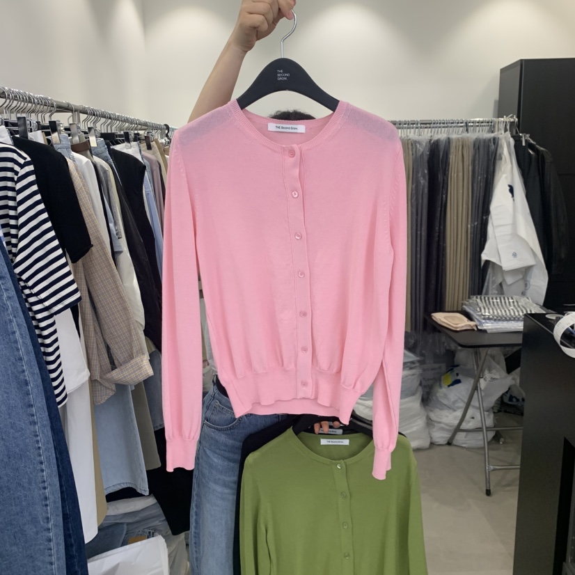 THE SECOND GROW韓國東大門直郵女裝新品26春夏針織衫開衫THE SECOND GROW針織衫圖色2