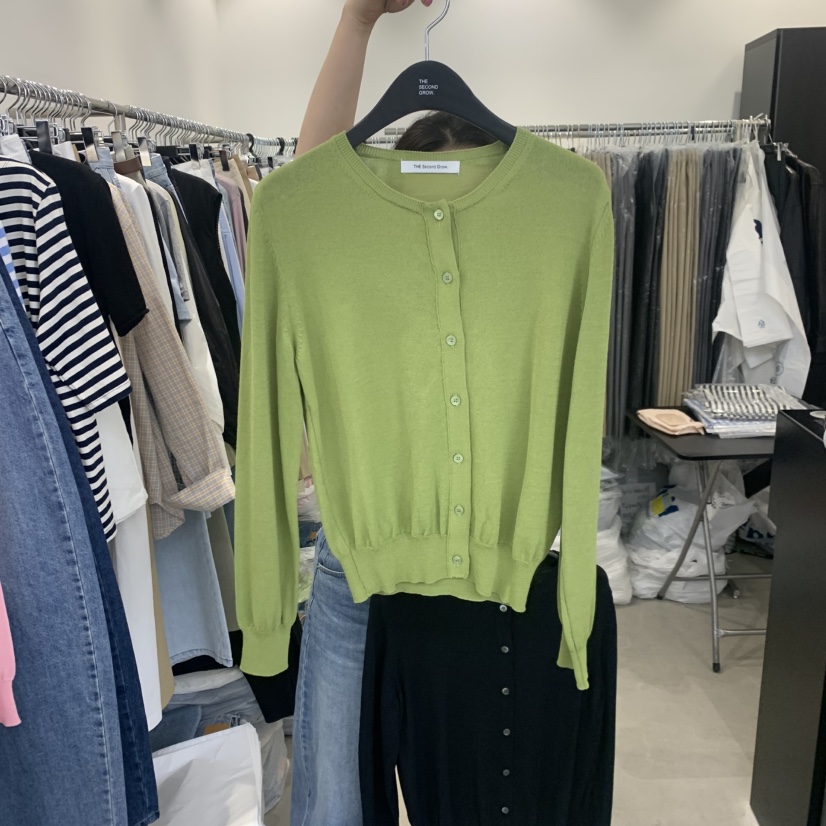 THE SECOND GROW韓國東大門直郵女裝新品26春夏針織衫開衫THE SECOND GROW針織衫圖色3