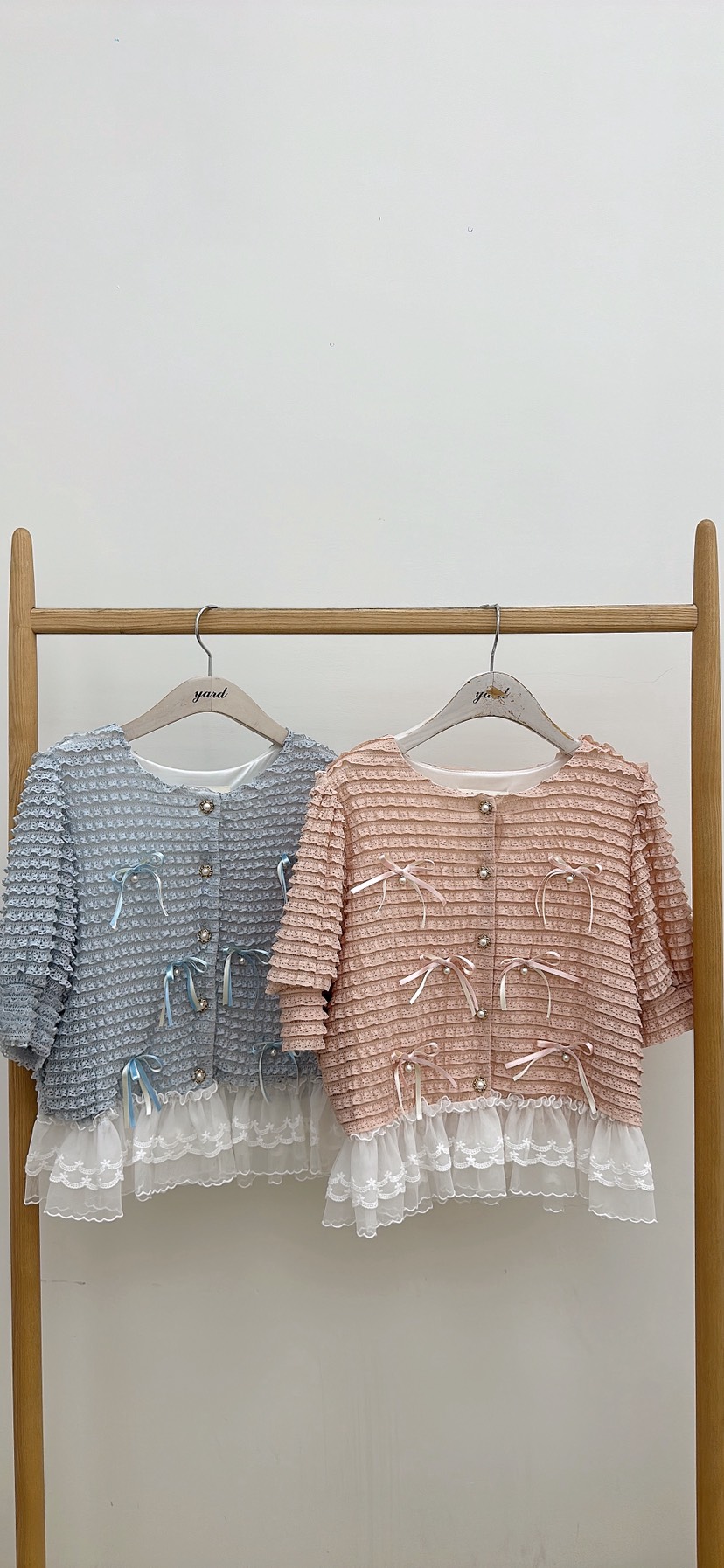 YARD韓國直郵女裝新品推薦26春夏時尚職業襯衫蕾絲衫刺繡YARD襯衫/蕾絲衫