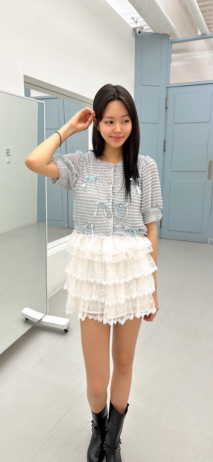 YARD韓國直郵女裝新品推薦26春夏時尚職業襯衫蕾絲衫刺繡YARD襯衫/蕾絲衫