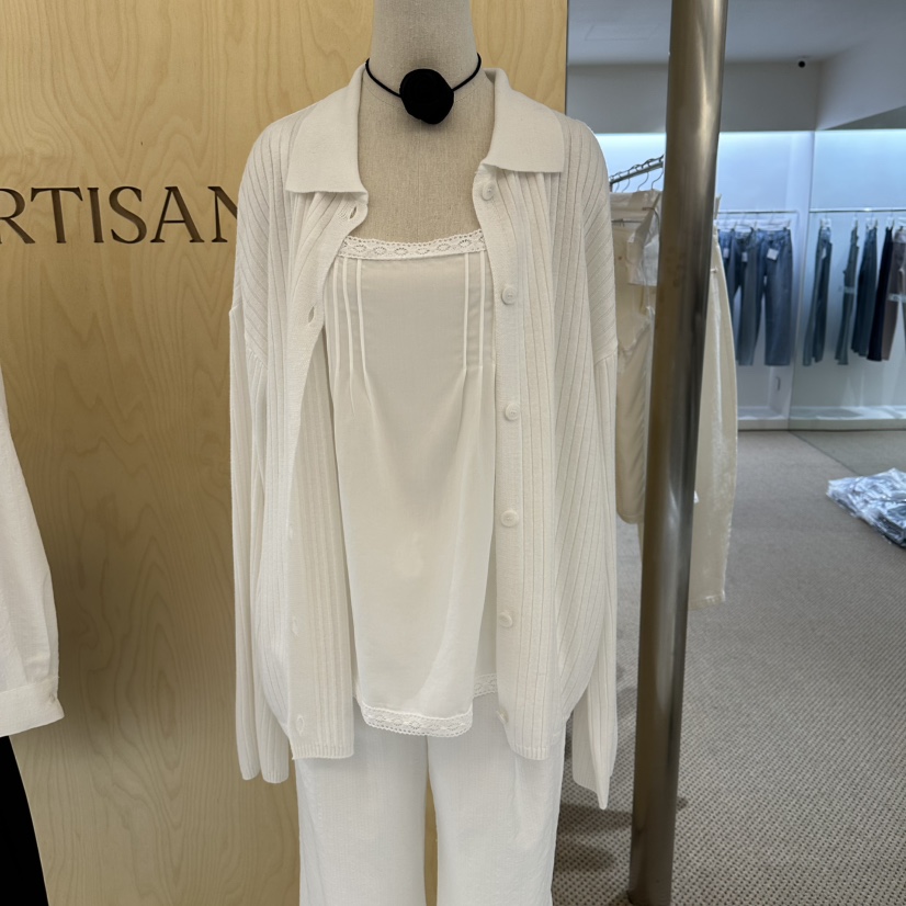 ARTISANAL韓國東大門代購女裝新品26春夏針織衫不含內搭亞麻開衫ARTISANAL針織衫圖色2