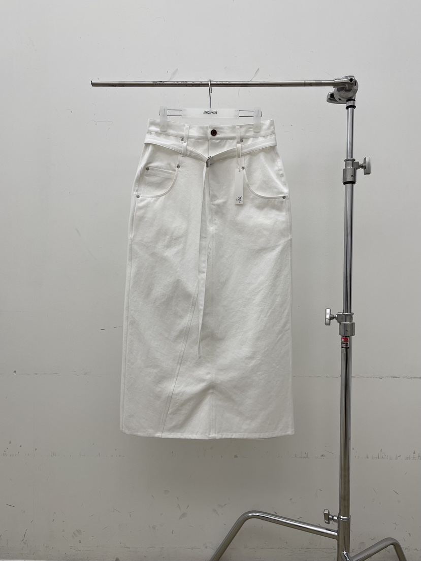 ATMOSPHERE韓國直郵實拍女士新品時尚職業推薦長裙含腰帶ATMOSPHERE/BLING長裙圖色1